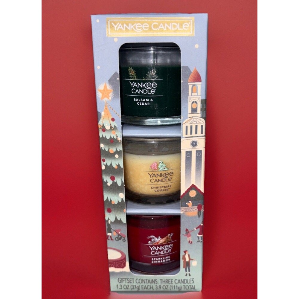 Yankee Candle 3 mini Holiday scented gift set 1.3 oz each
